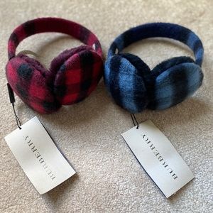 Burberry cashmere earmuffs plaid
